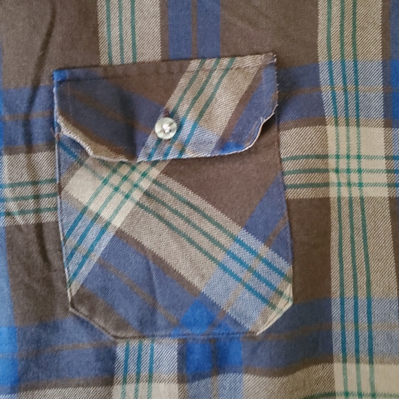 Vintage Acrylic Plaid Men's Long Sleeve Button Up. Jordan Christopher. Large. - Picture 2 of 12